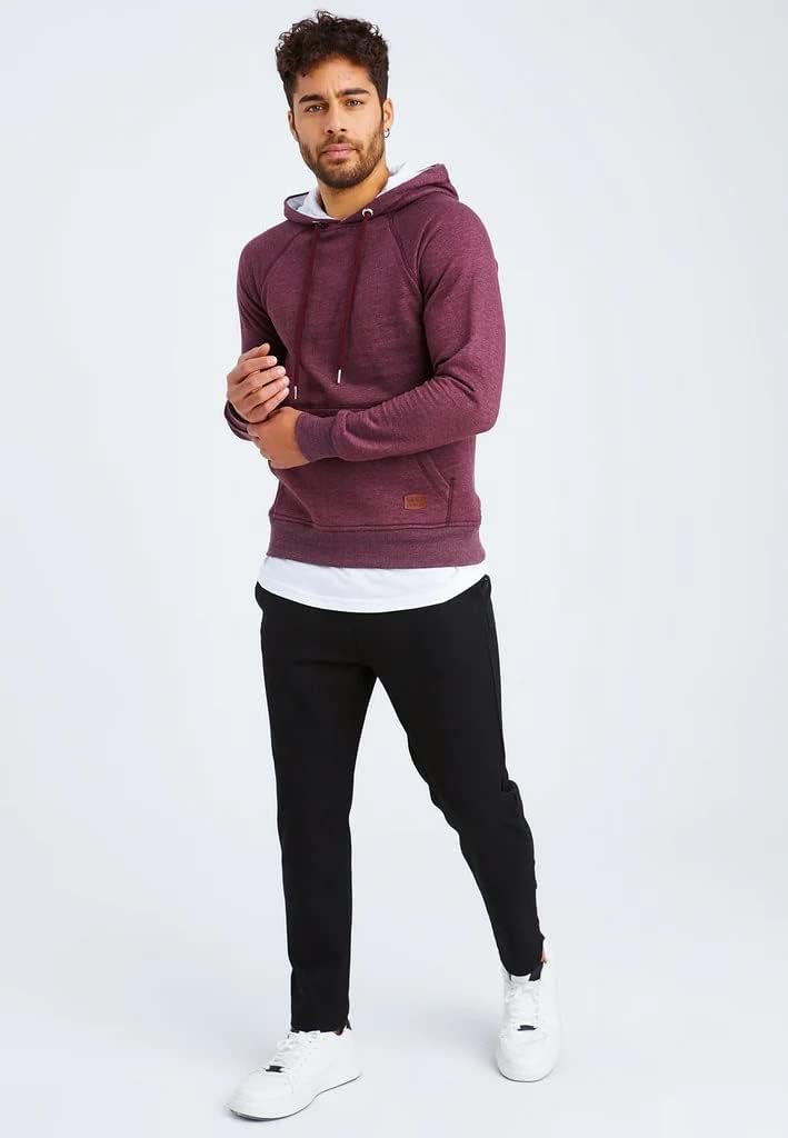 Leif Nelson Herren Pullover Hoodie Kapuzenpullover Longsleeve Basic Sweatshirt Sweater LN8153 XXL Bo
