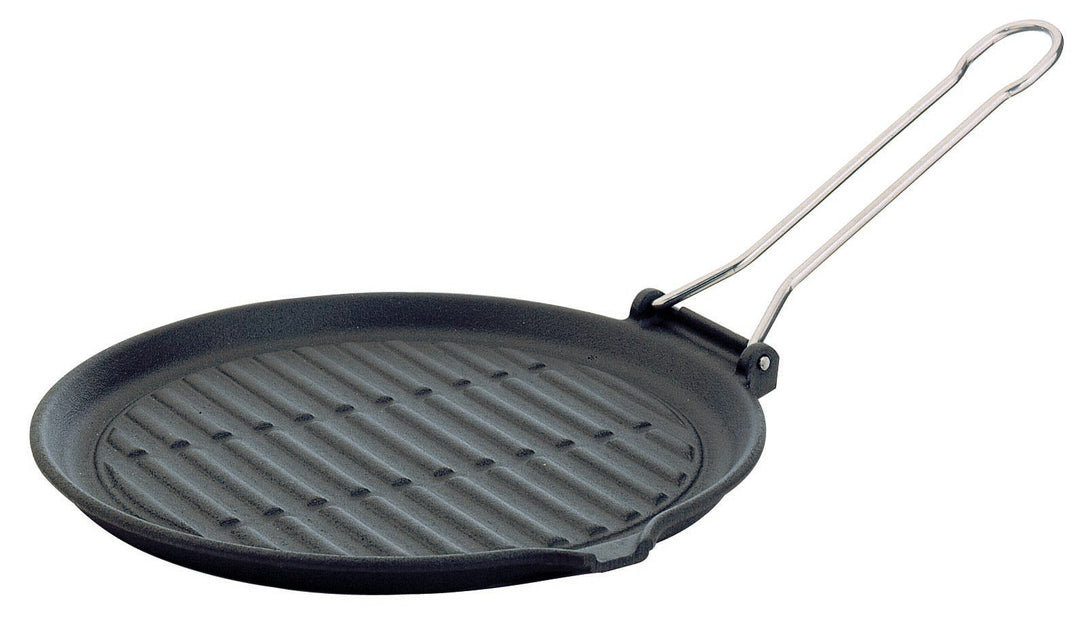 Ilsa Dietella Grillpfanne Rund, aus Gusseisen, Schwarz, 26 cm