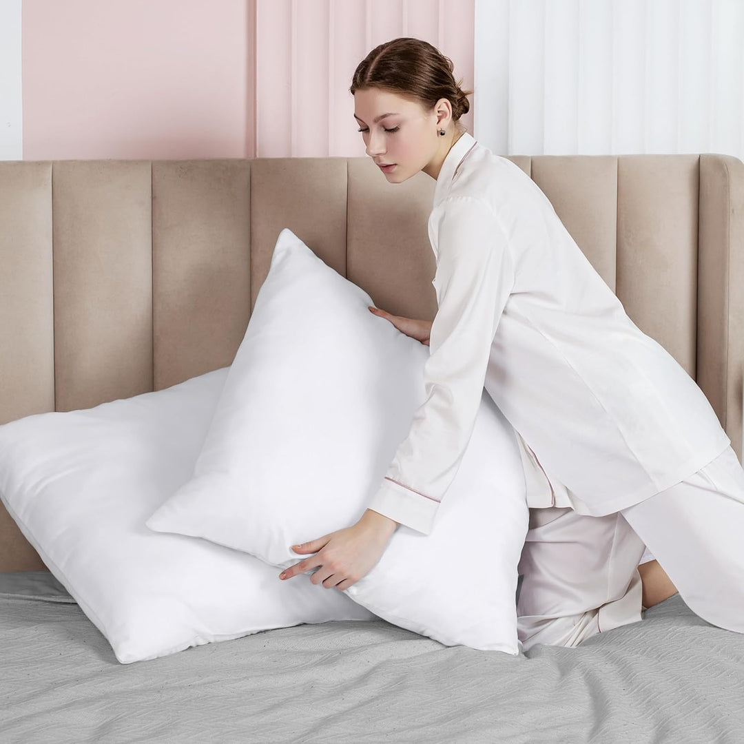 Utopia Bedding 2er Set Kissenfüllung 80 x 80 cm, Innenkissen Füllkissen Kopfkissen Sofakissen (Weiss