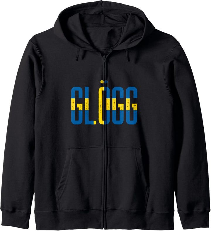 GLÖGG Schweden Flagge Schwedischer Glühwein Kapuzenjacke