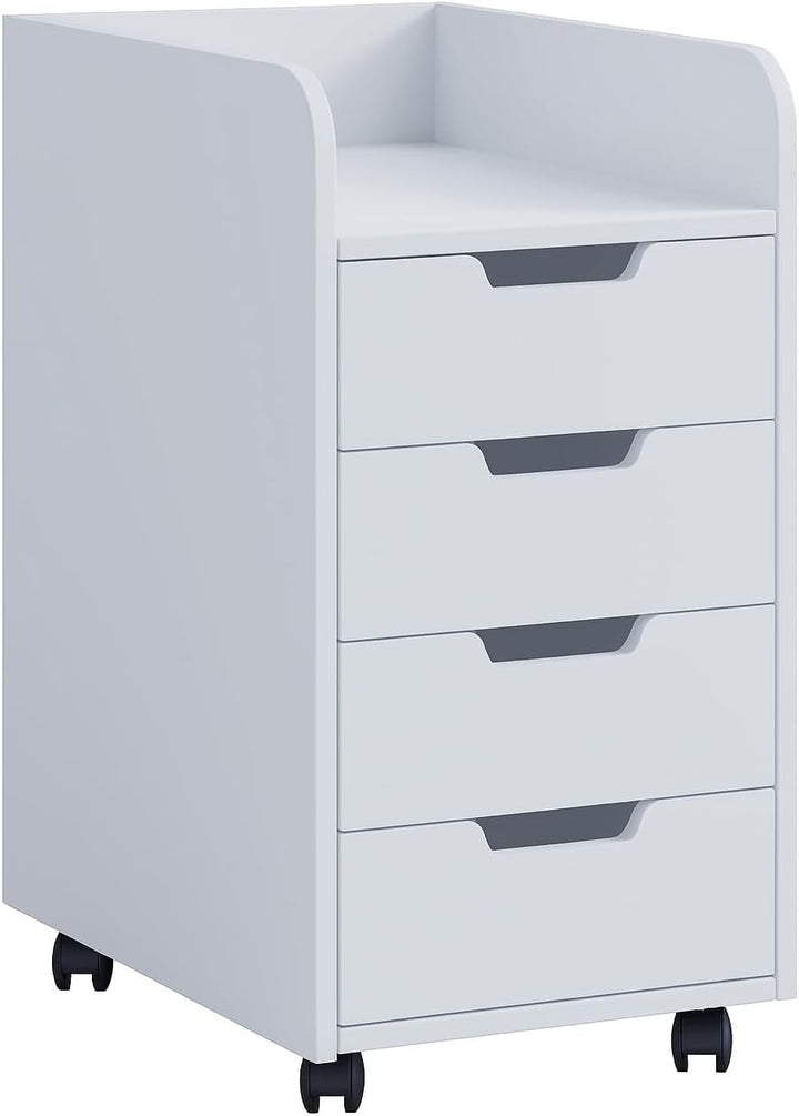 VCM Rollcontainer | Beistellcontainer mit 4 Schubladen | Masse ca. H. 65 x B. 33 x T. 40 cm | 4 leic