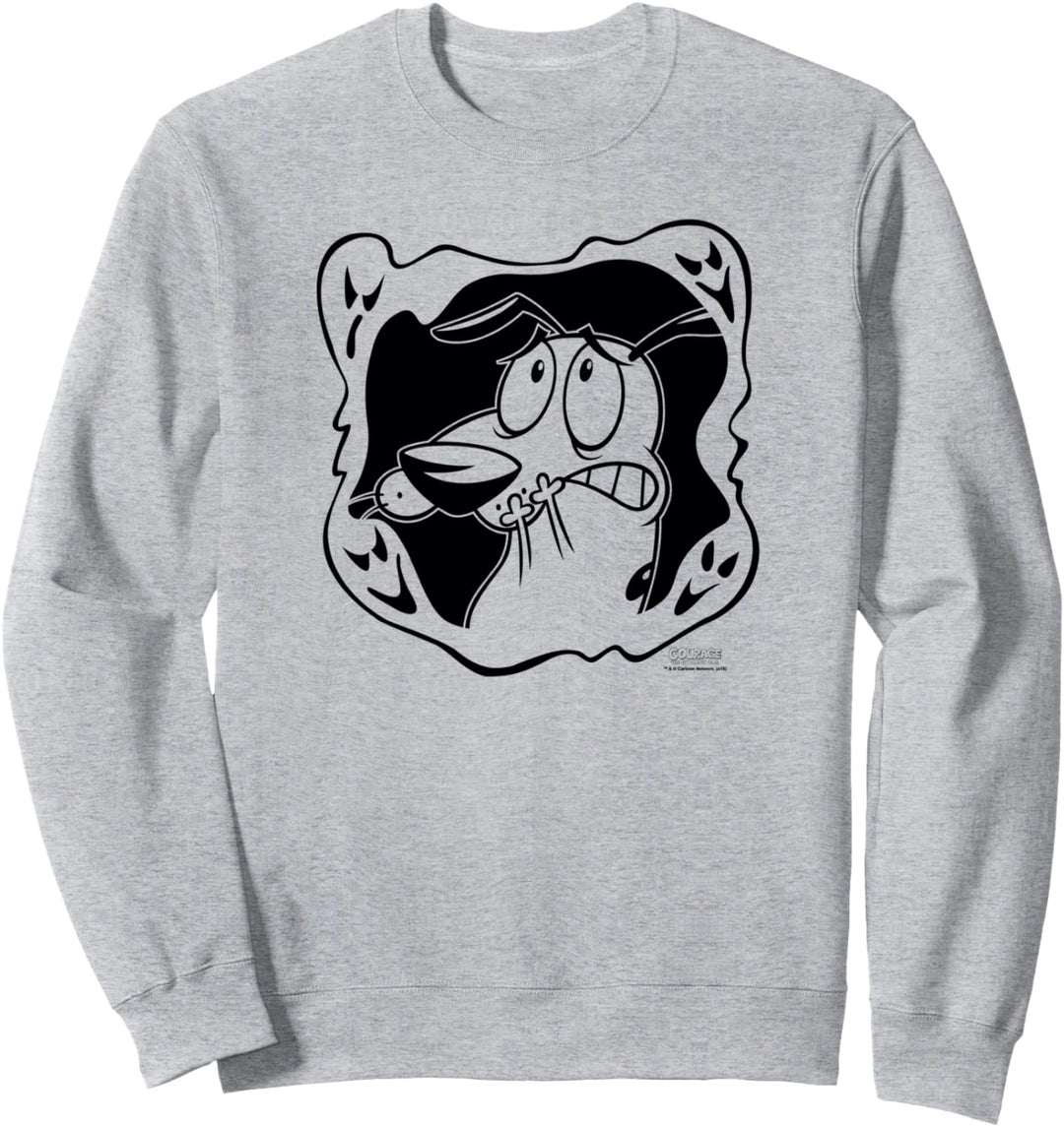 Courage the Cowardly Dog Ghost Frame Sweatshirt