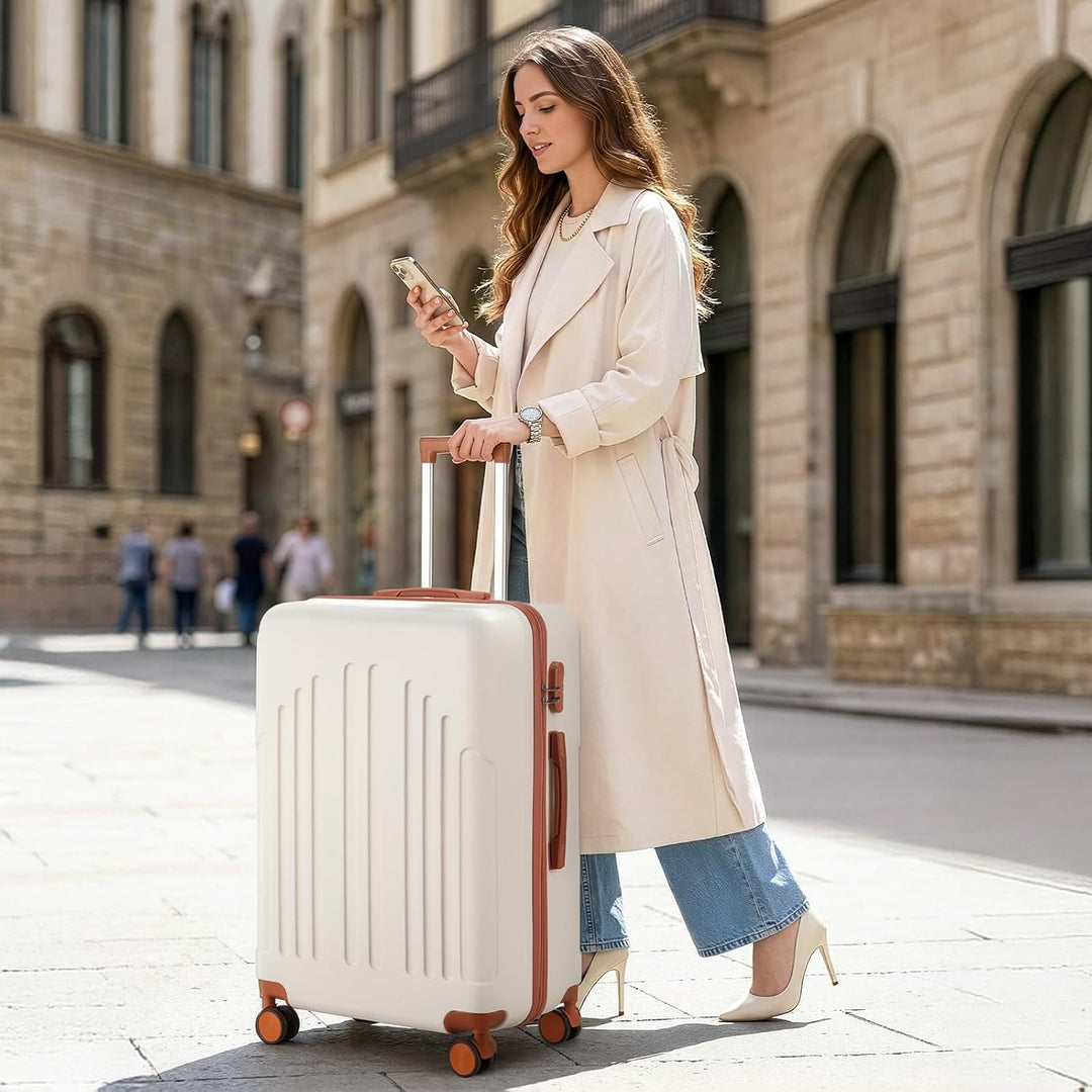 LEADZM Handgepäck Koffer aus ABS, Reisekoffer mit Rollen, Koffer & Trolleys, Hartschalenkoffer, Suit