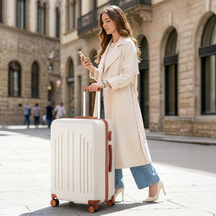 LEADZM Handgepäck Koffer aus ABS, Reisekoffer mit Rollen, Koffer & Trolleys, Hartschalenkoffer, Suit