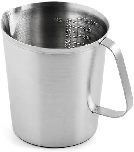 Weis Messbecher Edelstahl satiniert 1 L, Silber, 15x11x13 cm