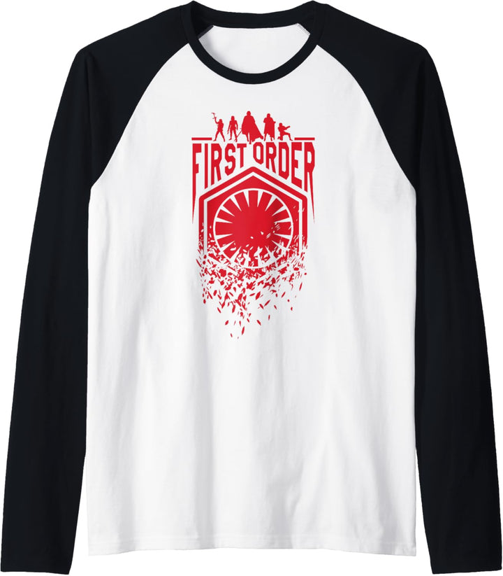 Star Wars Last Jedi First Order Red Fracture Raglan