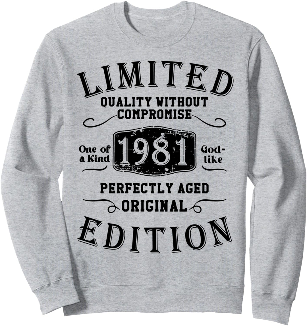 Geburtstag 1981 Limited Edition Geschenk Used Grunge Vintage Sweatshirt