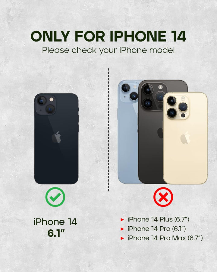 Porter Riley - Lederhülle für iPhone 14. Premium Echtleder Standhülle/Ledertasche/Brieftasche mit [K