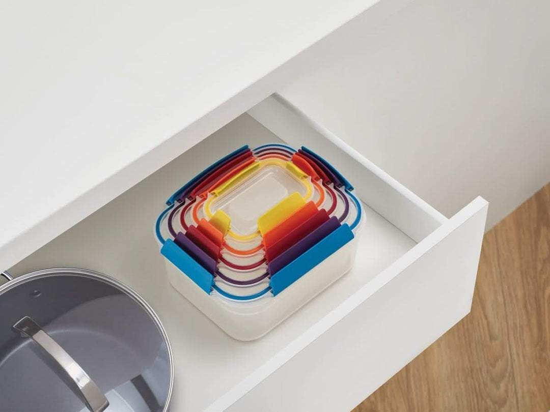 Joseph Joseph Nest Lock, 5 Stück Kunststoff Küche Lebensmittel Lagerung aufbewahrungsbox mit Deckel,