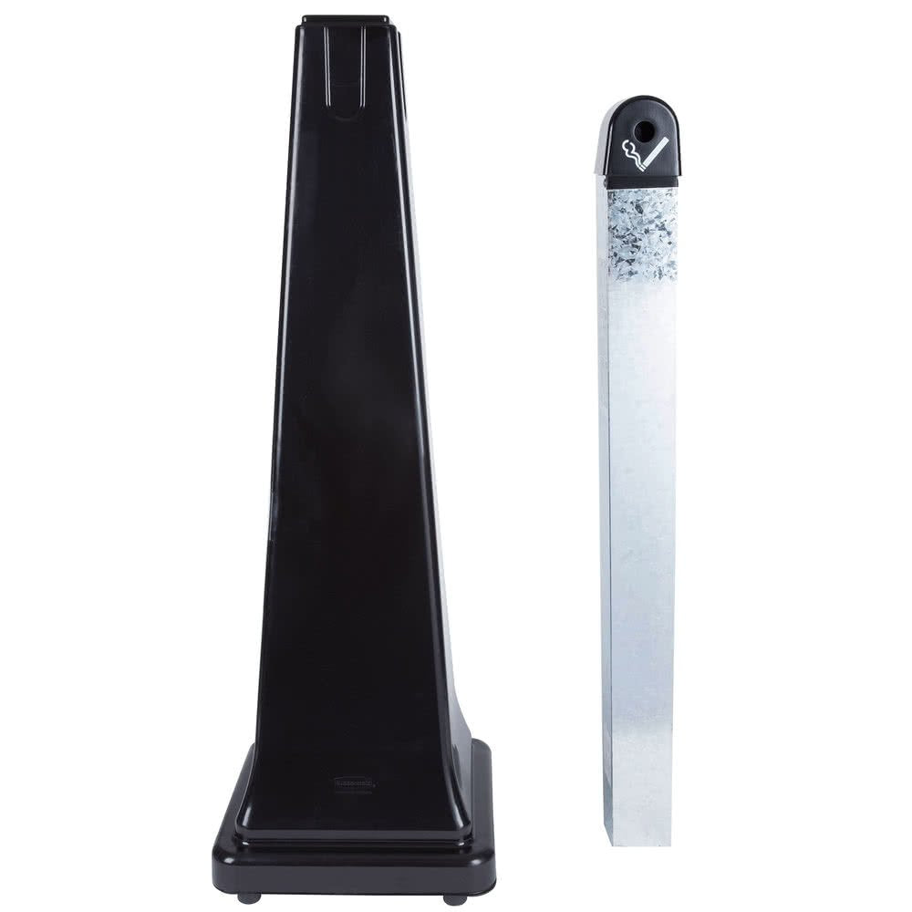 Rubbermaid Commercial Products FG257088BLA GroundsKeeper Zigarettenentsorger, Schwarz Schwarz 31.1 x