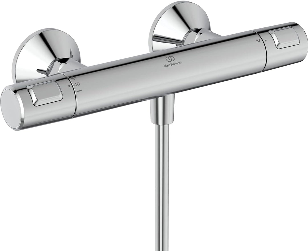 Ideal Standard A7203AA Ceratherm T25 Brausekombination Aufputz Chrom 600mm ohne Kopfbrause, Chrom 60
