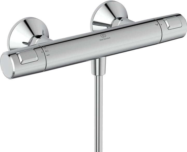 Ideal Standard A7203AA Ceratherm T25 Brausekombination Aufputz Chrom 600mm ohne Kopfbrause, Chrom 60