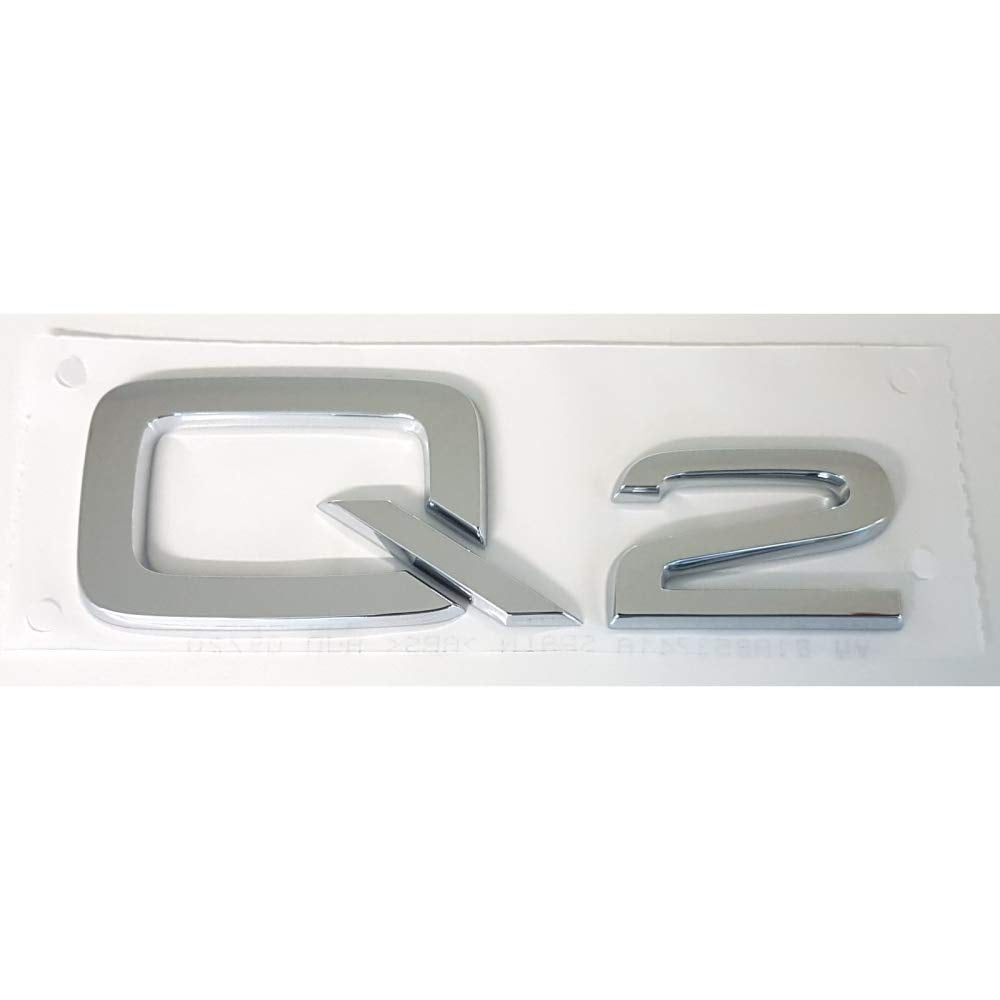 Audi 81A853741A2ZZ Schriftzug Q2 Emblem Logo Aufkleber Modellbezeichnung Chrom glänzend