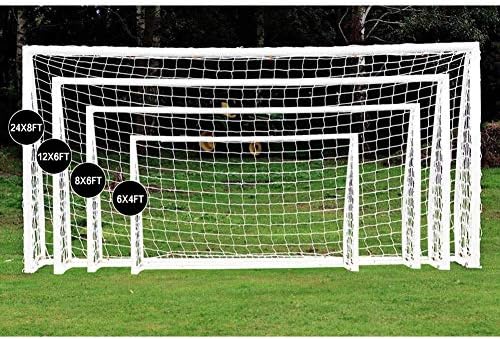 Dilwe Weisses Fussballnetz, grosses Fussballtrainings-Tornetz für das Fussballspiel-Wettkampftrainin