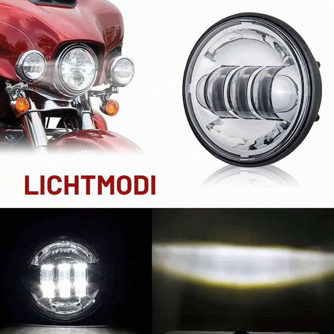 SKUNTUGUANG 4,5-Zoll-LED-Motorrad-Zusatzscheinwerfer, Nebelscheinwerfer, Visierlampe für Motorräder,