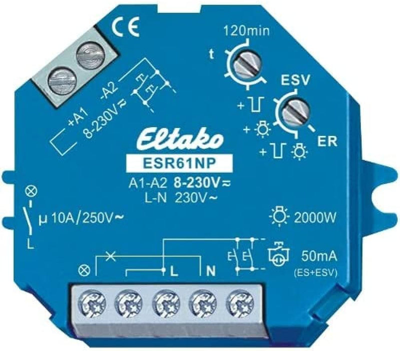 Eltako Stromstoss-Schalter Auf-/Unterputz ESR61NP 1 Schliesser 230 V/DC, 230 V/AC 10A 2000W 1St.