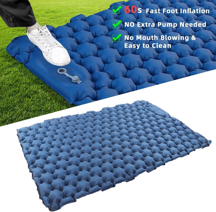 Topyond Camping Outdoor Luftmatratze,Ultraleichte Aufblasbare Isomatte,Tragbare, Feuchtigkeitsbestän