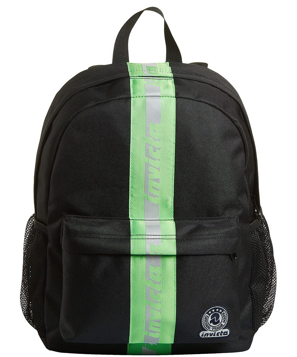 INVICTA BENIN S Grid Shades Rucksack aus nachhaltigem Stoff, Geräumige Schultasche für Teenager, Mäd
