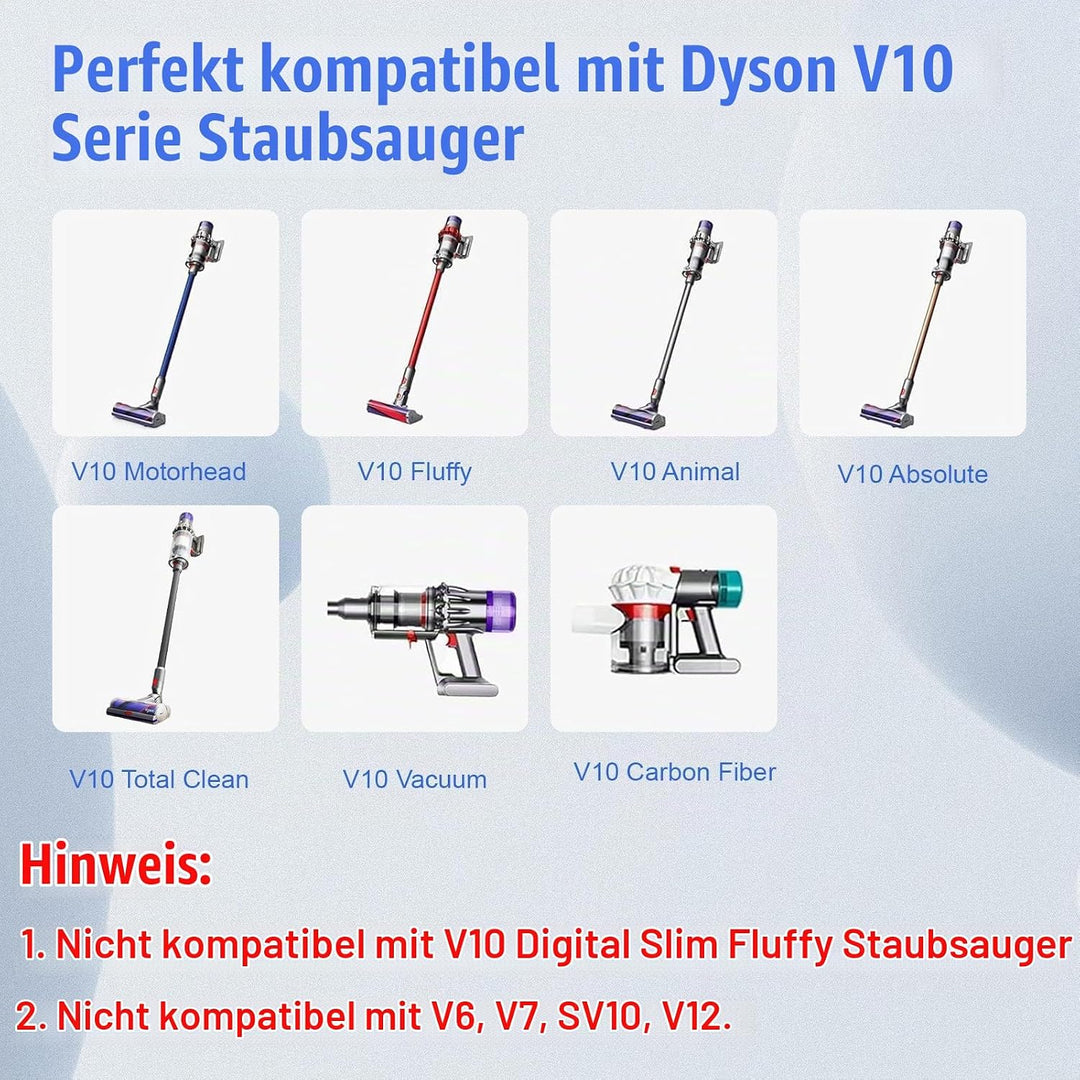Rapthor V10 Akku, Ersatzakku für Dyson V10, 75,6Wh 25,2V SV12 Kompatibel mit V10 Absolute, V10 Anima