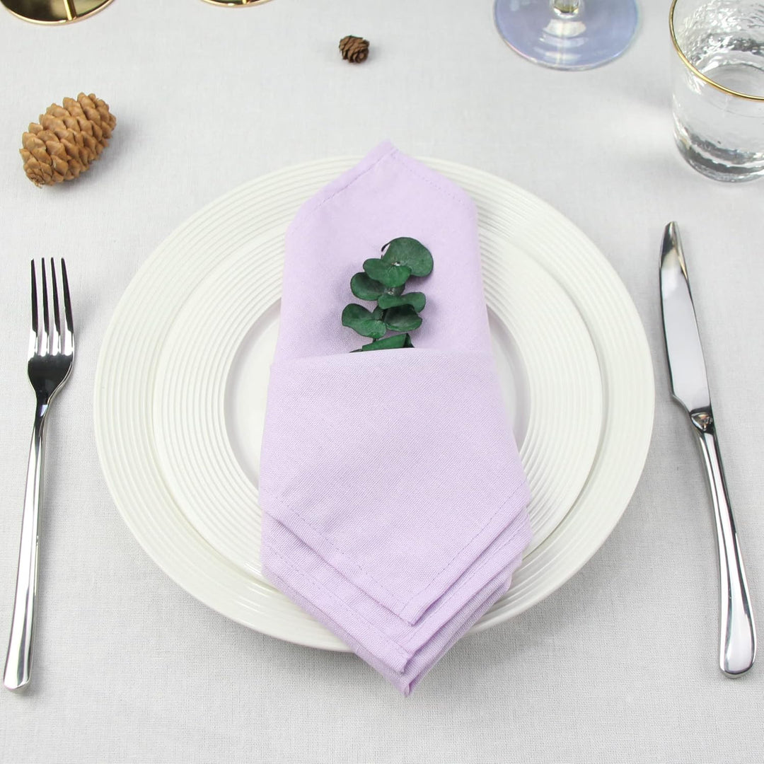 weich Polyester -Leinen gemischt Abendessen Cloth Servietten, 12 Stück (40 x 40 cm), für Veranstaltu