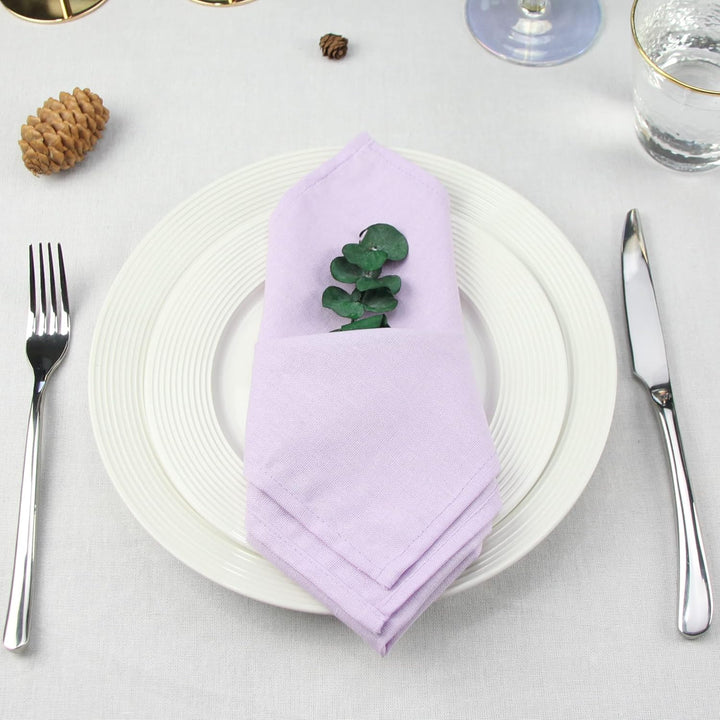 weich Polyester -Leinen gemischt Abendessen Cloth Servietten, 12 Stück (40 x 40 cm), für Veranstaltu
