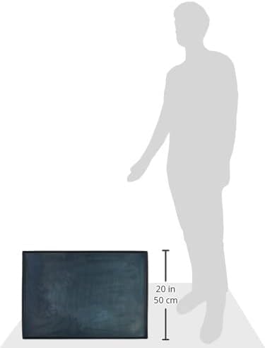 Pentole Agnelli Auflaufform rechteckig aus Blech Blau, Dicke 0.8 cm, Schwarz 65x45x3 cm, 65x45x3 cm