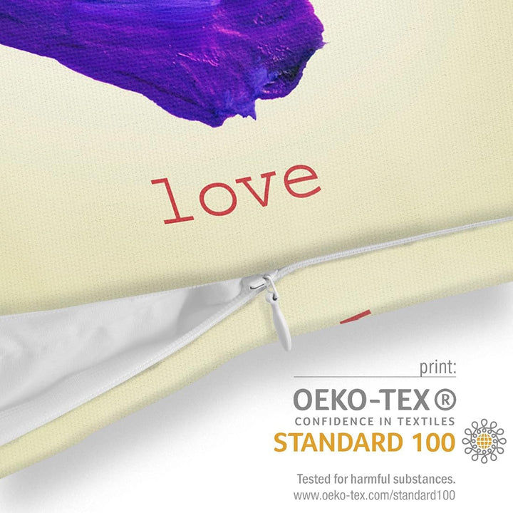 VOID Regenbogen Herz Pride Kissenbezug Kissenhülle Polyester wasserfest Outdoor Indoor, Kissen Gröss