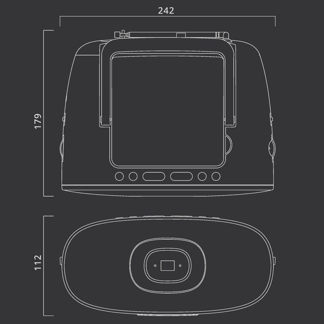 Muse MD-202 VT - Mobilradio mit CD-Player & LED-Display Schwarz, Schwarz