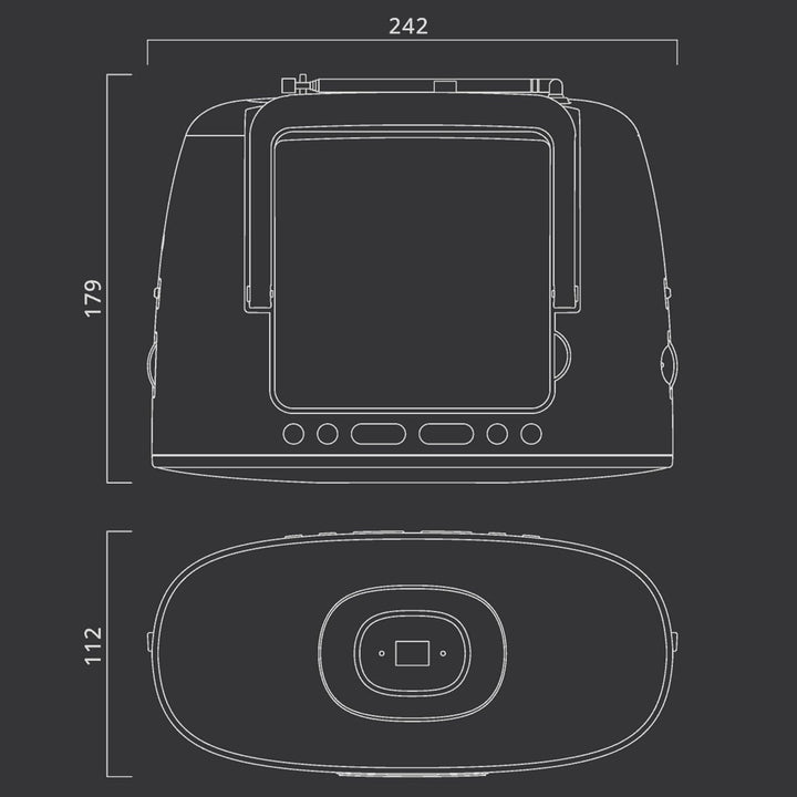 Muse MD-202 VT - Mobilradio mit CD-Player & LED-Display Schwarz, Schwarz