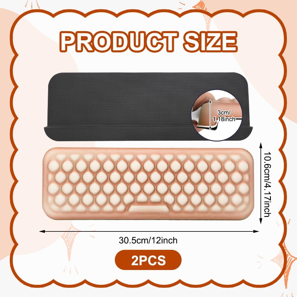 L-Form Handballenauflage Tastatur mit Memory-Schaum, Ergonomische Armauflage für Schreibtisch, Homeo