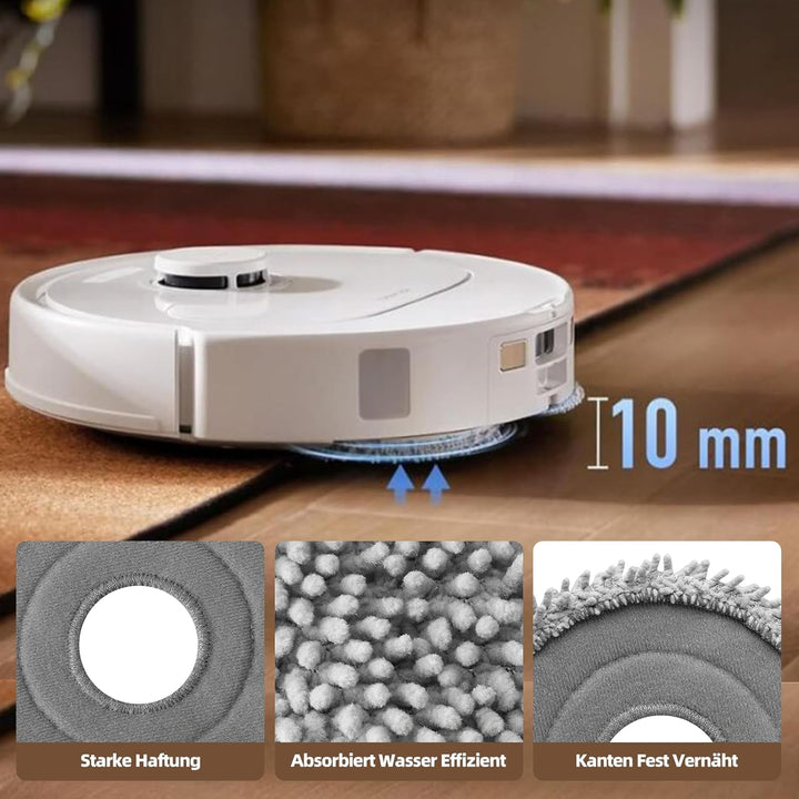 26 Stück Zubehörset für Roborock QV 35A / QV 35S Saugroboter, Ersatzubehör 2 Hauptbürste 6 Wischpad