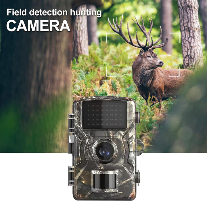 4K Video Wildtierkamera, 60MP Full HD WLAN Wildkamera, Bewegungssensor, Nachtsicht, 0,8s Auslösezeit