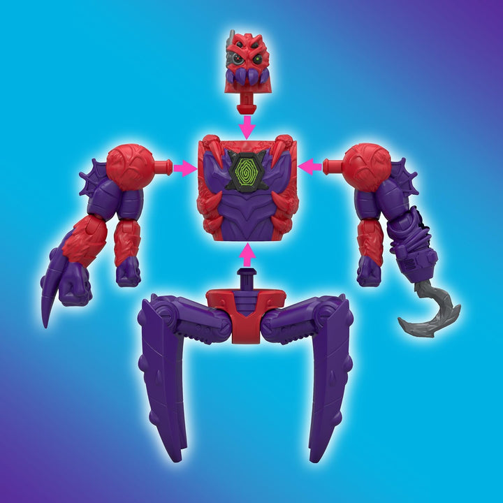 MrBeast Lab Hybrids Mehrfachpackung, Verschiedene Hybrid-Teile und 2 Actionfiguren zum Kombinieren,