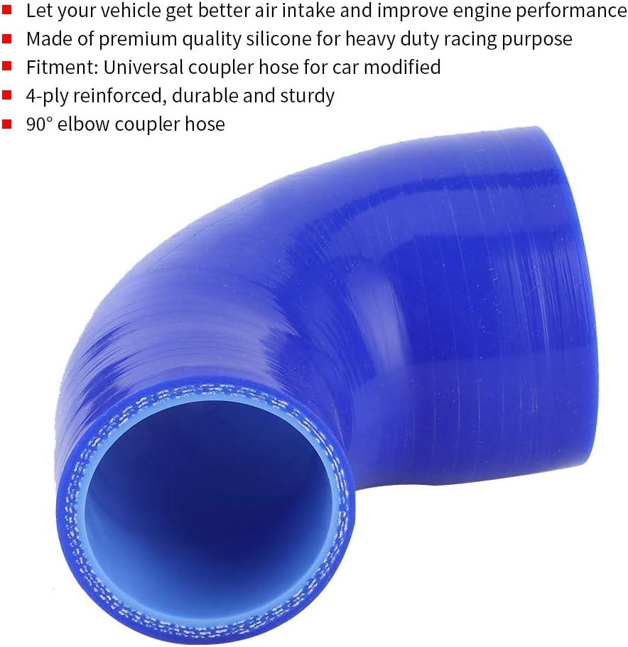 90-Grad-Winkelreduzierkupplung Silikonschlauch 4-lagig 2 bis 3 Zoll für Turbo-Einlass-Ladeluftkühler