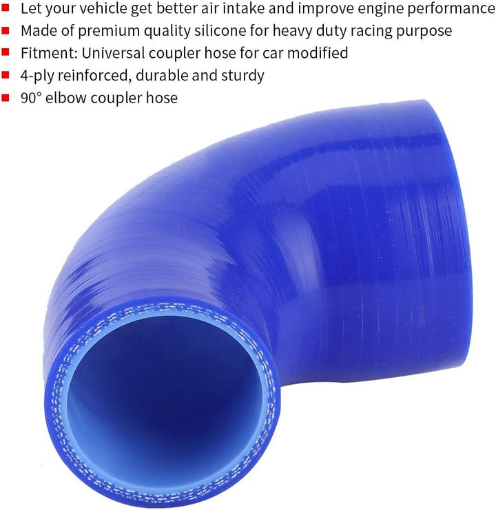 90-Grad-Winkelreduzierkupplung Silikonschlauch 4-lagig 2 bis 3 Zoll für Turbo-Einlass-Ladeluftkühler