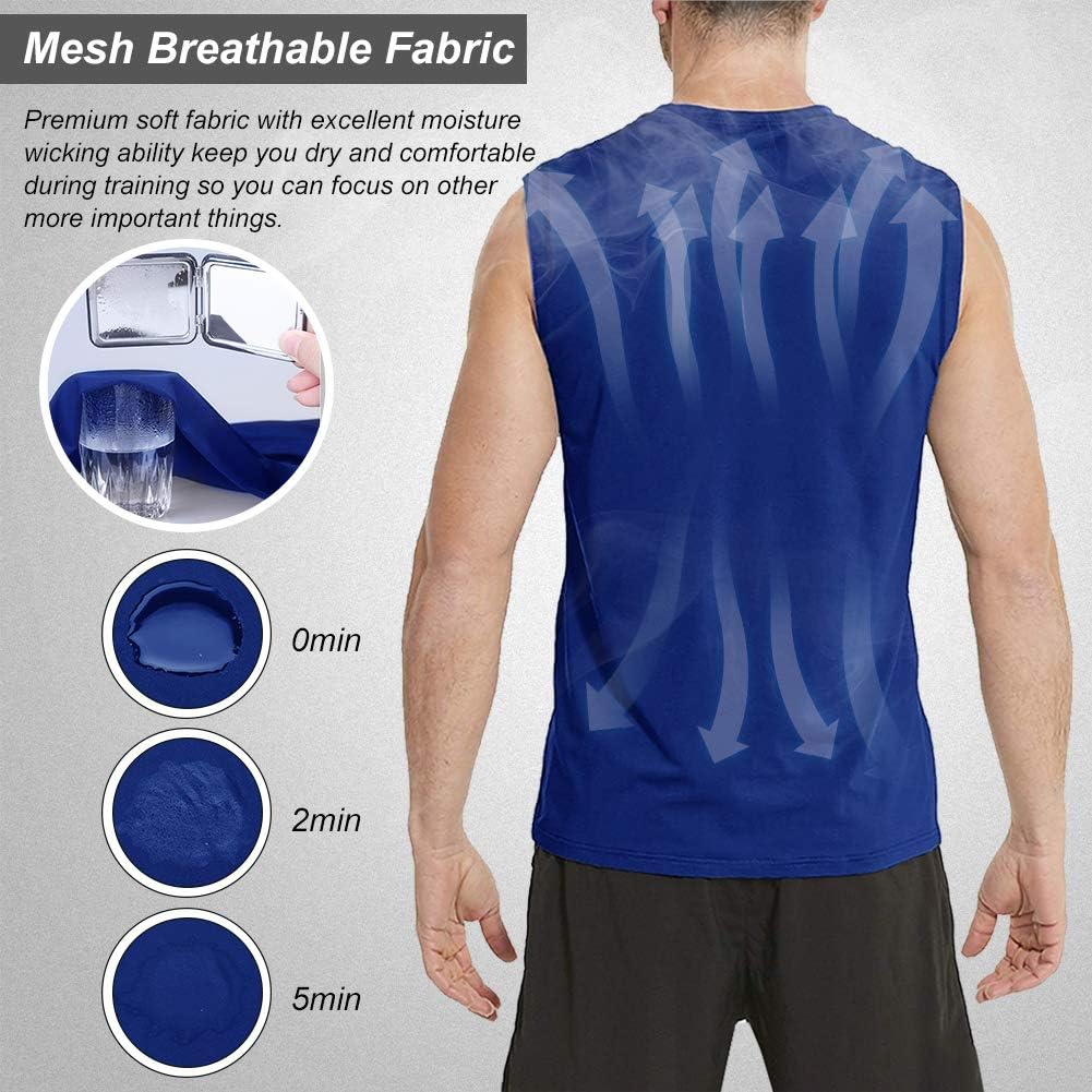 Herren Tank Top, Muskelshirts Tankshirt Ärmellose Shirt Achselshirt Schnelltrocknendes Unterhemd Gym