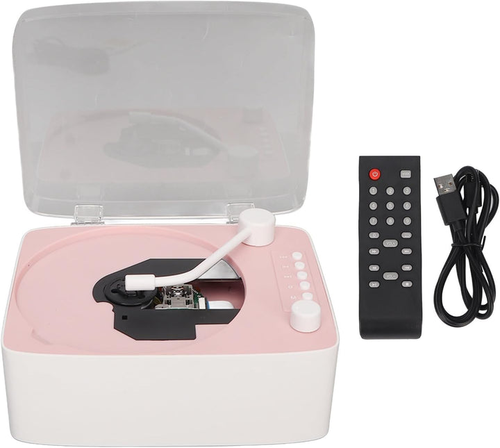 Tragbarer CD-Player mit, Wiederaufladbarer Kpop-Musikplayer mit HiFi-Sound-Lautsprecher, Fernbedienu