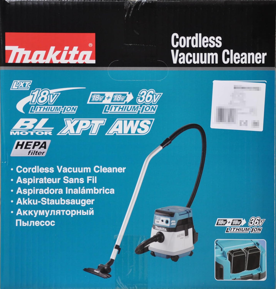 Makita DVC157LZX3 Akku-Staubsauger 15L 2x18V Trocken (ohne Akku, ohne Ladegerät) inklusive AWS Funk-