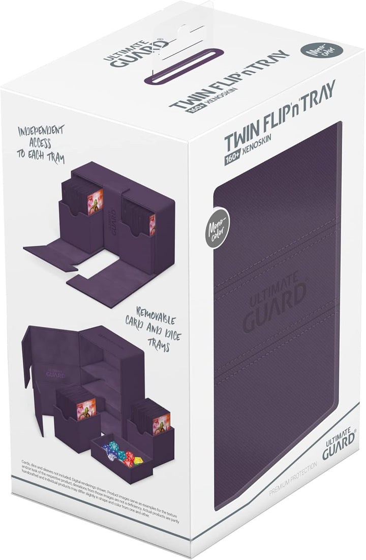 Ultimate Guard Twin Flip`n`Tray 160+ XenoSkin Monocolor Violett, Violett