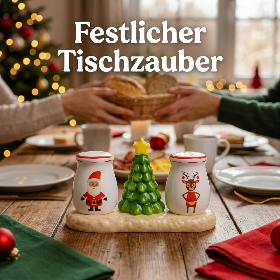 MIJOMA Salz- & Pfefferstreuer Set - Stilvolles Porzellandesign, Lebensmittelecht, Einfach zu Befülle