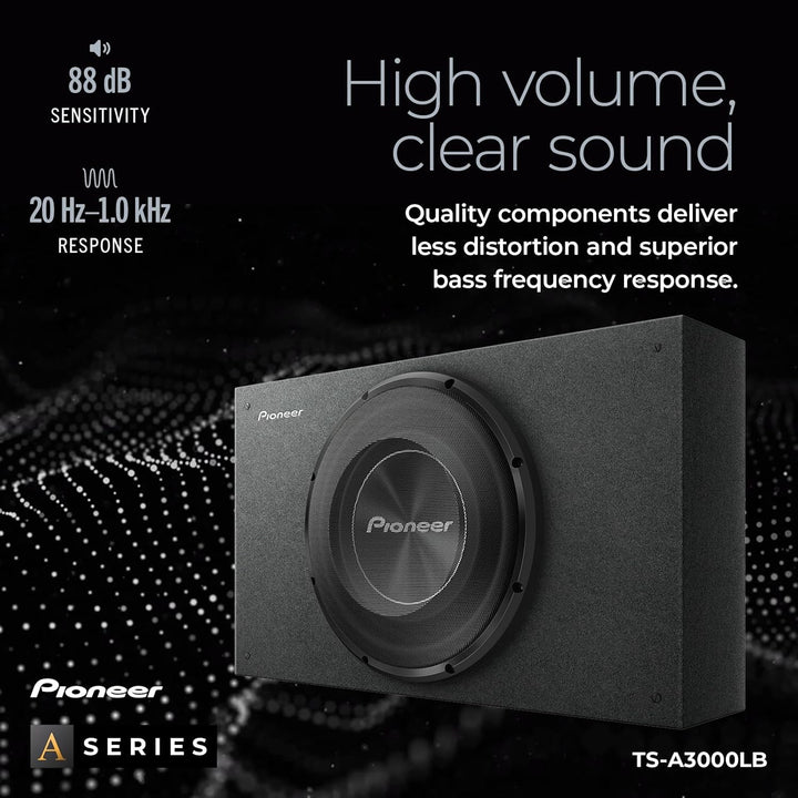 Pioneer TS-A3000LB Passiv Subwoofer, leistungsstarker Gehäuse Subwoofer mit 1500 W Maximalleistung,