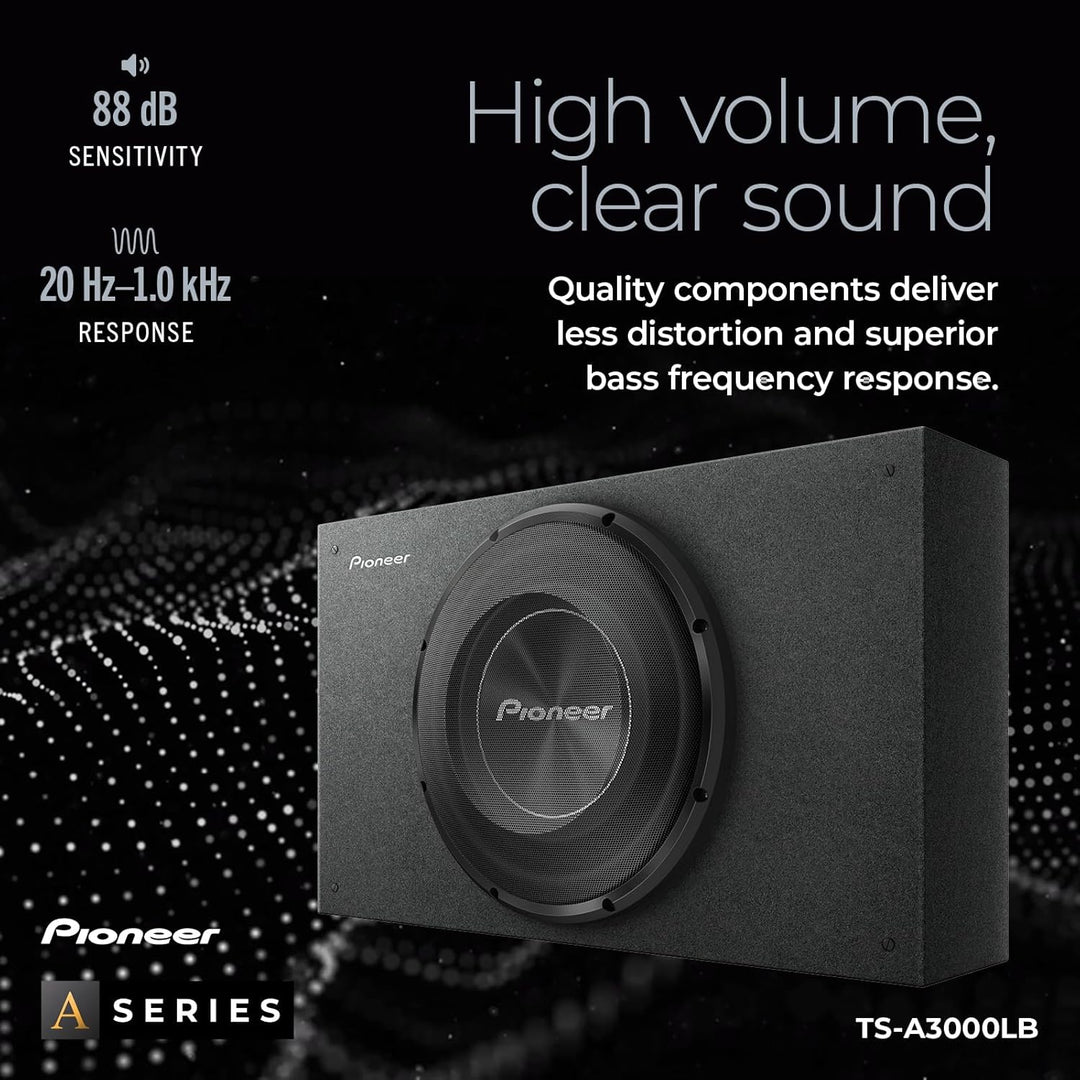 Pioneer TS-A3000LB Passiv Subwoofer, leistungsstarker Gehäuse Subwoofer mit 1500 W Maximalleistung,