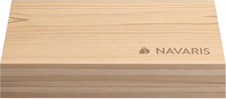 Navaris 6X Zedernholz Grillbretter zum Grillen - 30 x 15cm - Grill Zedernholzbrett Set - BBQ Grillbr