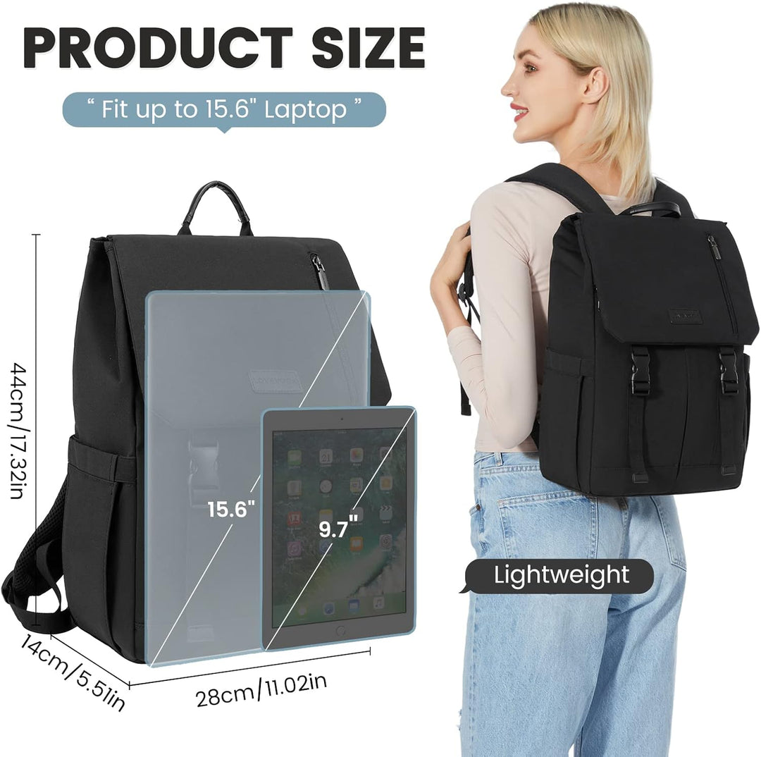 LOVEVOOK Rucksack Damen Herren 15.6 Zoll Laptop Rucksack Wasserdicht Schulrucksack Teenager Mädchen