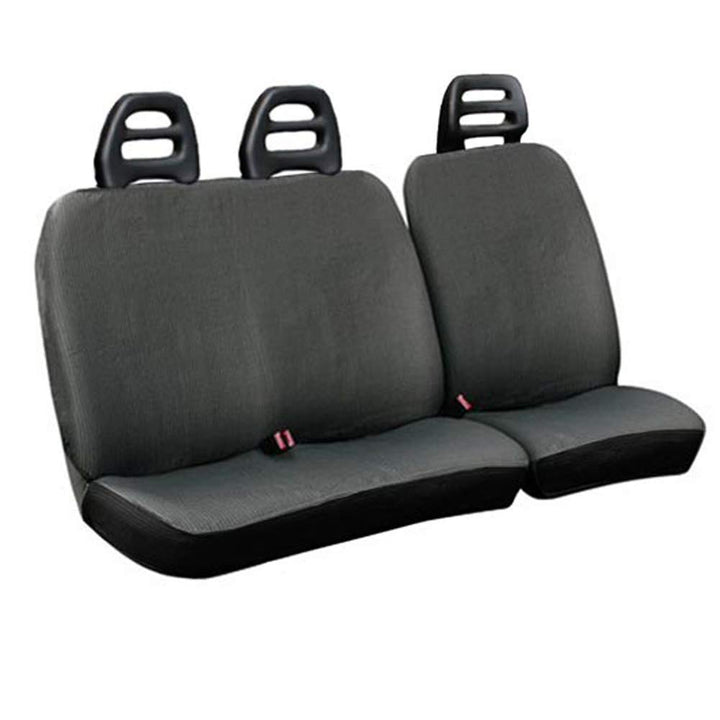 Lupex Shop C.b_G Sitzbezug für Furgone 3 Sitzer Bassa aus Baumwolle grau kompatibel für Citroen Jump