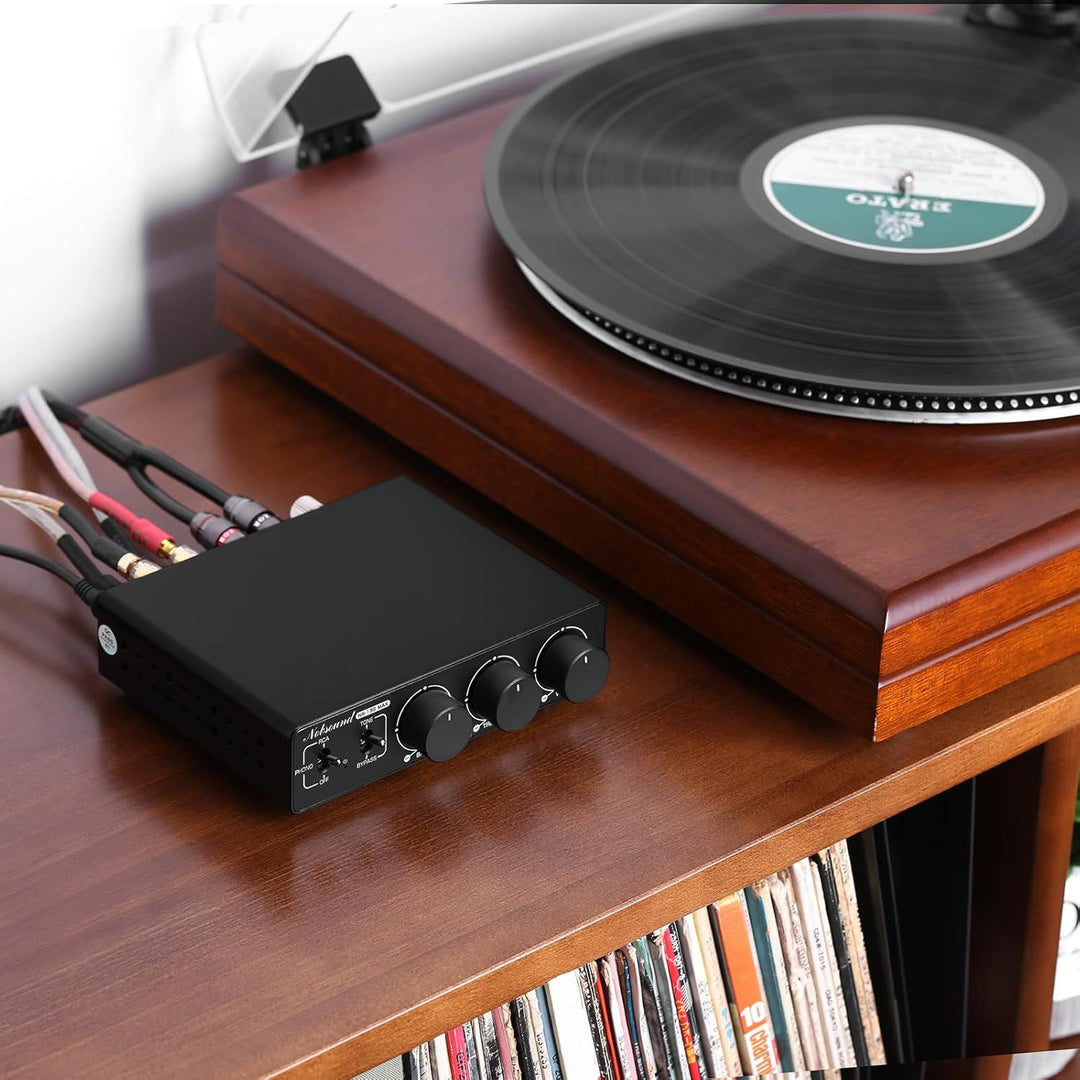 Nobsound NS-13G MAX 300Wx2 Stereo Verstärker mit Phono Eingang – HiFi Mini Endstufe der Klasse D für