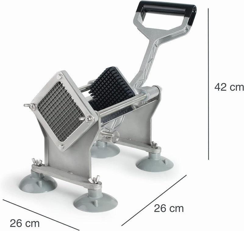 Lacor Chips Schneider Mit Wedger 4 Klingen, Edelstahl, Grau, 26 x 26 x 42 cm