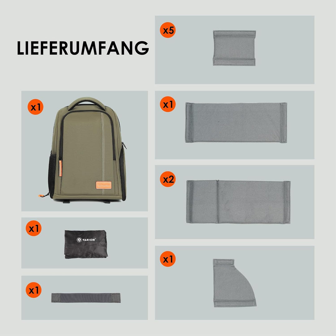 TARION Kamerarucksack Spiegelreflex Fotorucksack Wasserdicht Leicht und Kompakt Klein DSLR Rucksack