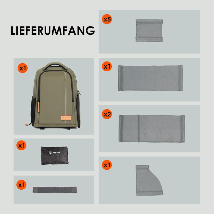 TARION Kamerarucksack Spiegelreflex Fotorucksack Wasserdicht Leicht und Kompakt Klein DSLR Rucksack