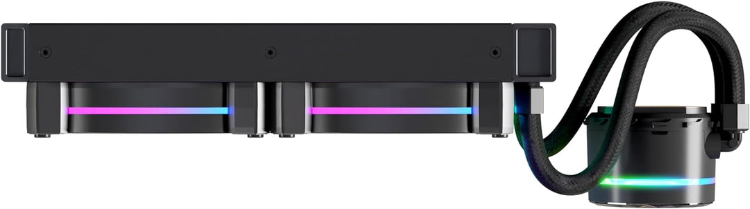 Nfortec - ATRIA X Liquid CPU Cooling ARGB 240mm, Infinity Mirror 360 Grad drehbar, 2x 120mm PWM ARGB